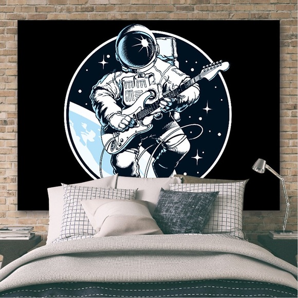 Wandteppich Art Deco Decke Vorhang Picknicktisch Tuch hängen zu Hause Schlafzimmer Wohnzimmer Schlafsaal Dekoration Polyester Faser Astronauten Musik Lightinthebox