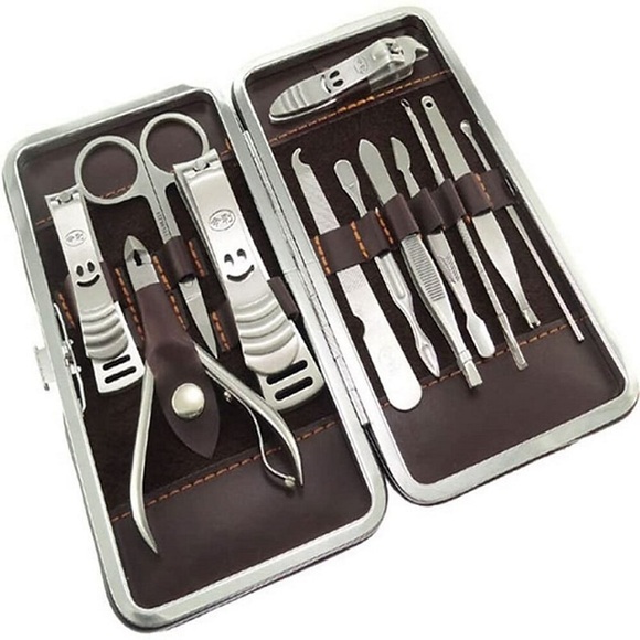 Set Nagelknipser Pediküre-Set - 12-teiliges Edelstahl-Maniküre-Set, professionelle Pflegesets, Nagelpflege-Werkzeuge mit Etui Lightinthebox
