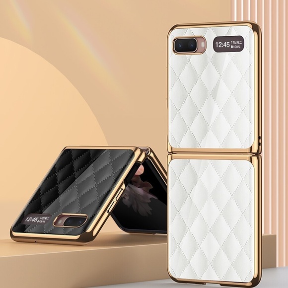 Telefon Hülle Handyhüllen Für Samsung Galaxy Klappetui Z Flip Z Flip 3 Z Flip 2 Beschichtung Ganzkörperschutz Staubdicht Totenkopf Motiv Geometrische Muster Glas Gehärtetes Glas PC Lightinthebox
