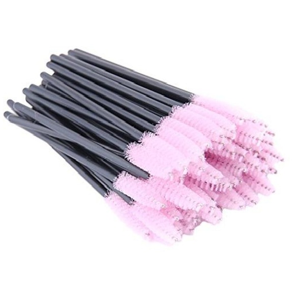 xiaoyu 100pcs Einweg-Mascara-Zauberstäbe Wimpernapplikator Augenbrauenpinsel - pink Lightinthebox