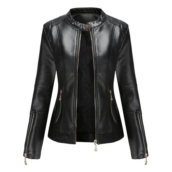 Damen Lederjacke Kunstlederjacke Aktiv Sport Casual Tasche Strasse Täglich Valentinstag Kunstleder Mantel Winter Herbst Frühling Grün Schwarz Rote Ständer Regular Fit S M L XL XXL 3XL Lightinthebox