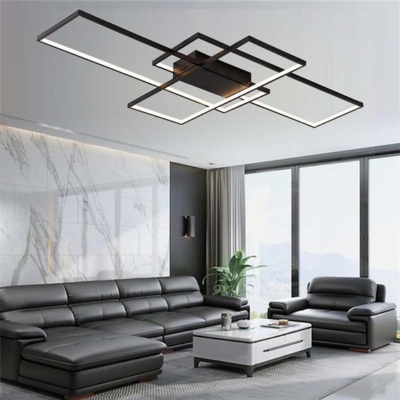 3-flammig 140 cm LED Deckenleuchte Aluminium Kieselgel geometrisch lackierte Oberflächen Design Einbauleuchten LED moderner Stil Esszimmer Schlafzimmerleuchten 110-240V nur mit Fernbedienung dimmbar Lightinthebox