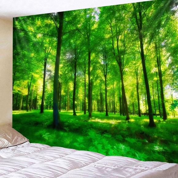 Wandteppich Kunst Dekor Decke Vorhang hängen zu Hause Schlafzimmer Wohnzimmer Dekoration Waldblick Lightinthebox
