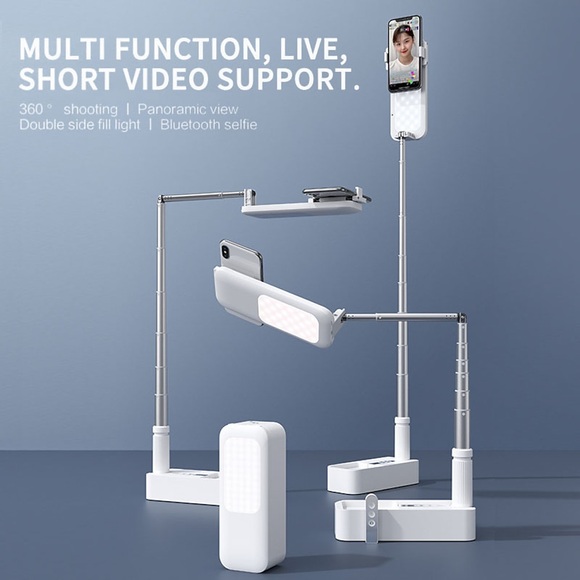Telefonständer Tragbar Verstellbar LED-Lampe Telefonhalter für Heim Tisch Selfies / Vlogging / Live-Streaming Kompatibel mit iPad Tablette Alles Handy Handy-Zubehör Lightinthebox