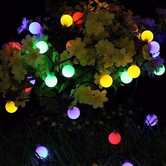 Outdoor Solar Lichterkette Solar LED Lichterketten matte Glühbirne warmweiß bunt weiß 8 Modus Outdoor wasserdicht 7m 50leds Lichterketten Weihnachten Hochzeit Urlaub Dekoration Lichter Gartenlicht Lightinthebox