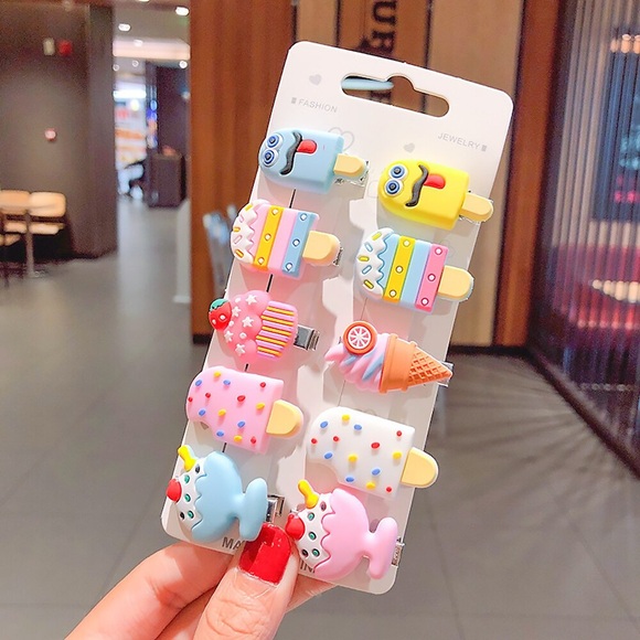 Kinder / Kleinkind Mädchen Cartoon Eis Kratzclip Haarnadel Katze Frucht Obst BB Clip Liu Haibin Clip Entenschnabel Clip Kinder Haarnadel Mädchen Haar Zubehör Lightinthebox
