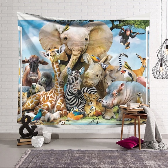 tierwelt elefant wandteppich kunst dekor decke vorhang hängen nach hause schlafzimmer wohnzimmer dekoration polyester Lightinthebox