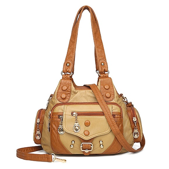 Damen Tasche mit oberem Griff Hobo Tasche Verabredung Büro Karriere Reißverschluss Schwarz Braun Grün Khaki Lightinthebox