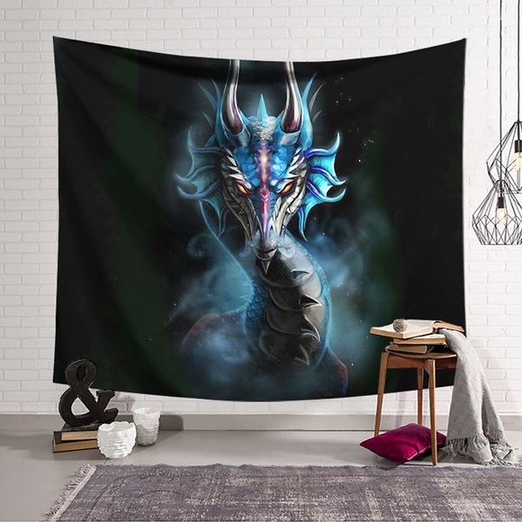 3d drachen wandteppich kunst dekor decke vorhang hängen nach hause schlafzimmer wohnzimmer dekoration polyester drachen Lightinthebox