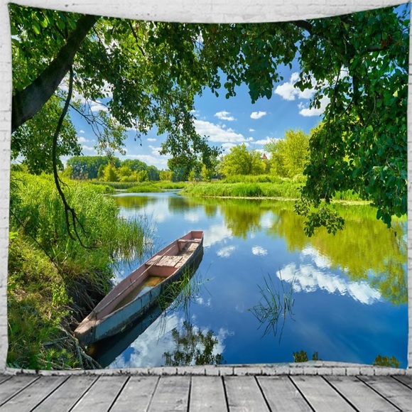 einzigartige Landschaft Wandteppich Kunst Dekor Decke Vorhang hängen zu Hause Schlafzimmer Wohnzimmer Dekoration schöne Aussicht aus dem Fenster Lightinthebox