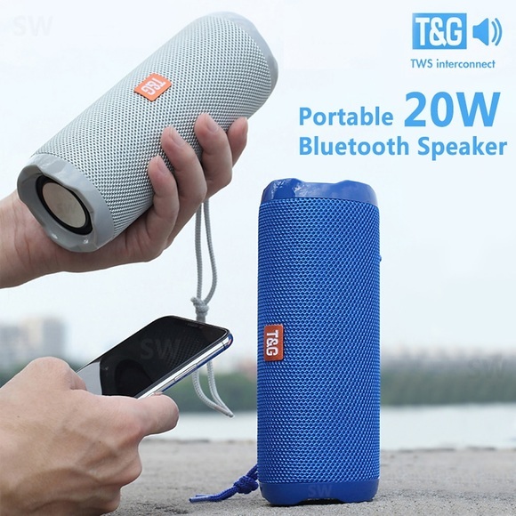 tamp;g tg191 tragbarer bluetooth lautsprecher drahtloser subwoofer ipx5 wasserdichter outdoor-sportlautsprecher 20 watt basssäule lautsprecher für pc laptop handy tf karte Lightinthebox