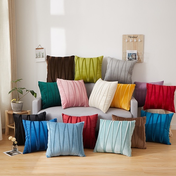 Luxus Kissenbezug verdickte Farbe Holland Samt dreidimensionale 3d gestreifte karierte Sofa Kissenbezug Outdoor Kissen Terrasse Dekokissenbezüge für Garten Bauernhaus Bank Couch Lightinthebox
