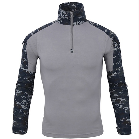 Herren Kampfhemd Taktisches Militärhemd Camouflage-Hemd camuflaje Langarm Außen Frühling Sommer Atmungsaktiv Rasche Trocknung Schweißableitend Shirt Baumwolle Jagd Militär Traning Schlacht Lightinthebox