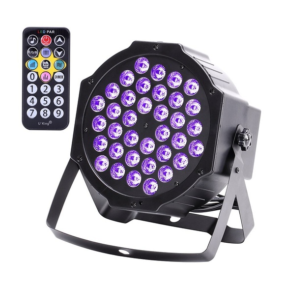 LED-Strobe-Bühnenparlicht 36 W UV-Schwarzlicht 36 LEDs mit Fernbedienung für Disco-Party-Club KTV-Hochzeit Lightinthebox