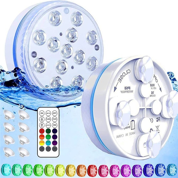 tauchleuchten im freien 4 stücke 2 stücke 1 stücke neuheiten 16 farben tauch 13 led-licht mit saugnapf für im freien teich brunnen vase garten schwimmbad unterwasser nachtlampe Lightinthebox