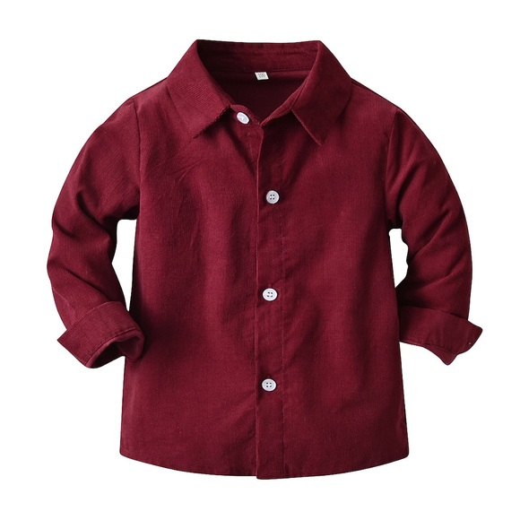 Baby Jungen Hemd Langarm Wein Volltonfarbe Baumwolle Schulanfang Outdoor Cool 1-5 Jahre Lightinthebox