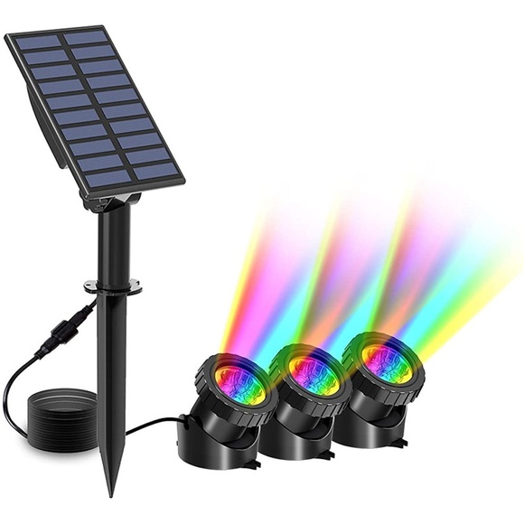 Unterwasser-Licht im Freien solarbetriebenes Unterwasser-Licht Mehrfarbige Unterwasser-Teich-Strahler wasserdichte Landschaftslampe für Garten-Pool-Teich-Dekorationsbeleuchtung im Freien Lightinthebox
