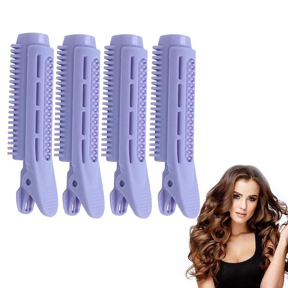 Haarwurzel-Clips Volumen-Clips natürliche, flauschige Haarclips lockiges Haar Styling-Tool Rollen für alle Haartypen Längen leicht und einfach zu tragen, nicht verletztes Haar 4 Stück lila Lightinthebox