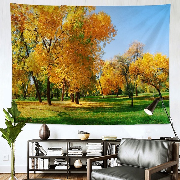 Landschaft Herbst Wandteppich Kunst Dekor Decke Vorhang Hängen Zuhause Schlafzimmer Wohnzimmer Dekoration Lightinthebox