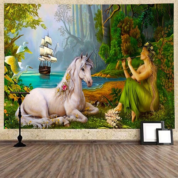 Märchen Wandteppich Kunst Dekor Decke Vorhang hängen Zuhause Schlafzimmer Wohnzimmer Dekoration Lightinthebox
