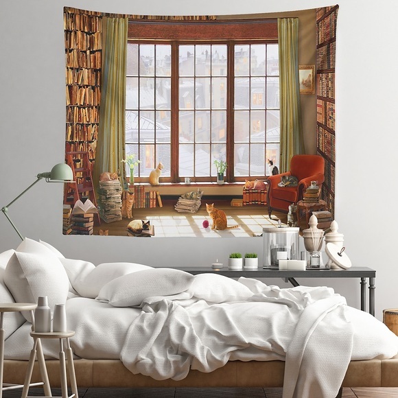 fensterregal wandteppich kunst dekor decke vorhang hängen nach hause schlafzimmer wohnzimmer dekoration polyester Lightinthebox