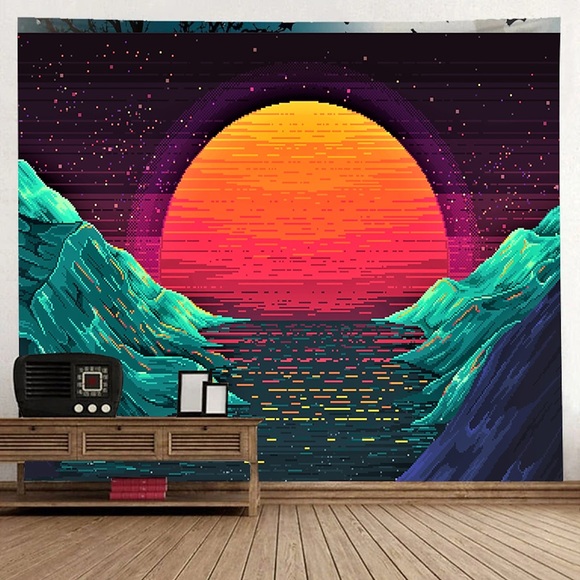 sonnenuntergang wandteppich kunst dekor decke vorhang hängen nach hause schlafzimmer wohnzimmer dekoration Lightinthebox