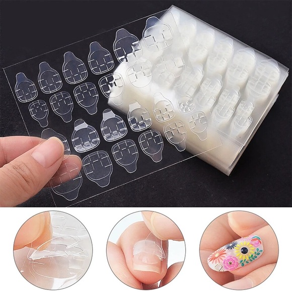 10 Blatt Nagelkleber Gelee doppelseitiger Kleber Aufkleber Acrylklebebänder Nagelkunst Aufkleber Abziehbilder für Finger falsche Nagelspitzen Lightinthebox