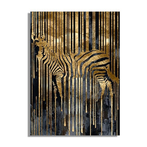 Wandkunst Leinwanddrucke Malerei Kunstwerk Bild abstrakte Tier Zebra Heimtextilien Dekor gerollte Leinwand kein Rahmen ungerahmt ungedehnt Lightinthebox