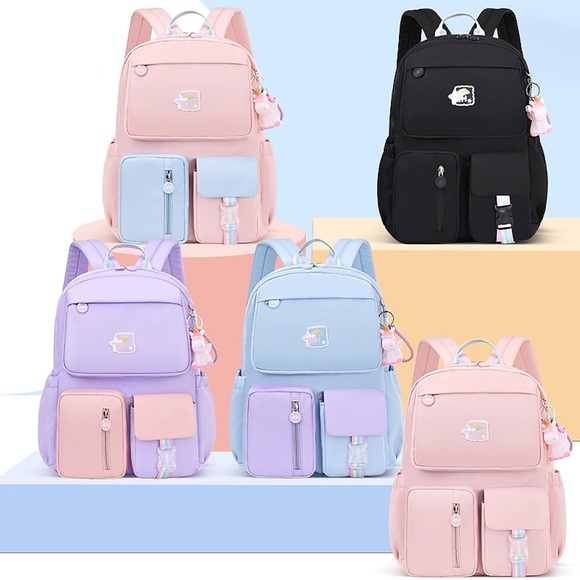 Schulrucksack Bookbag Zeichentrick Einheitliche Farbe für Schüler niños Mädchen Wasserfest Multi-Funktion Wasserdicht Polyester Nylon Schulranzen Rucksack Schulranzen 16;17 Zoll Lightinthebox