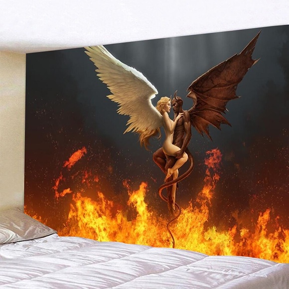 teufel wandteppich kunst dekor decke vorhang hängen nach hause schlafzimmer wohnzimmer dekoration polyester Lightinthebox