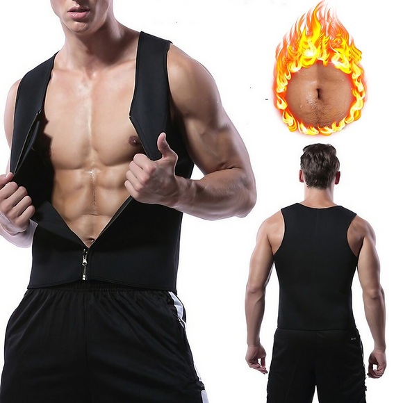 Schweißweste Schweißformer Saunaweste Sport Neopren Yoga Fitnesstraining Bewegung Fitness Reisverschluss Gewichtsverlust Bauch Fatburner Zum Herren Bauch Lightinthebox