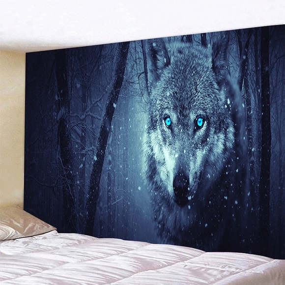 wolf wandteppich kunst dekor decke vorhang hängen nach hause schlafzimmer wohnzimmer dekoration polyester Lightinthebox