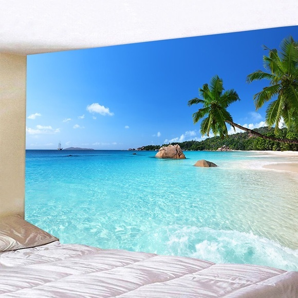 landschaft wandteppich kunst dekor decke vorhang hängen haus schlafzimmer wohnzimmer dekoration polyester wandbehang dekor Lightinthebox