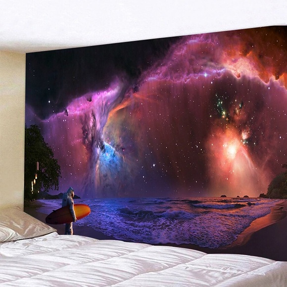 Galaxie Wandteppich Kunstdekor Decke Vorhang hängen Zuhause Schlafzimmer Wohnzimmer Dekoration Polyester Lightinthebox