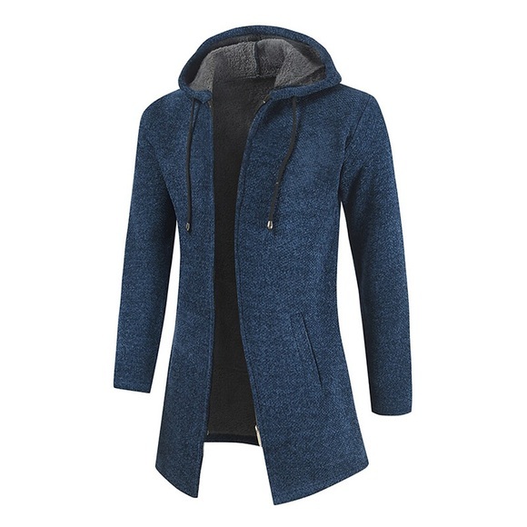 Herren Pullover Strickjacke Pullover Hoodie Zip Pullover Reißverschluss Pullover Jacke Stricken Strick Feste Farbe Mit Kapuze Stilvoll Casual Outdoor Heim Bekleidung Winter Herbst Blau Wein M L XL Lightinthebox