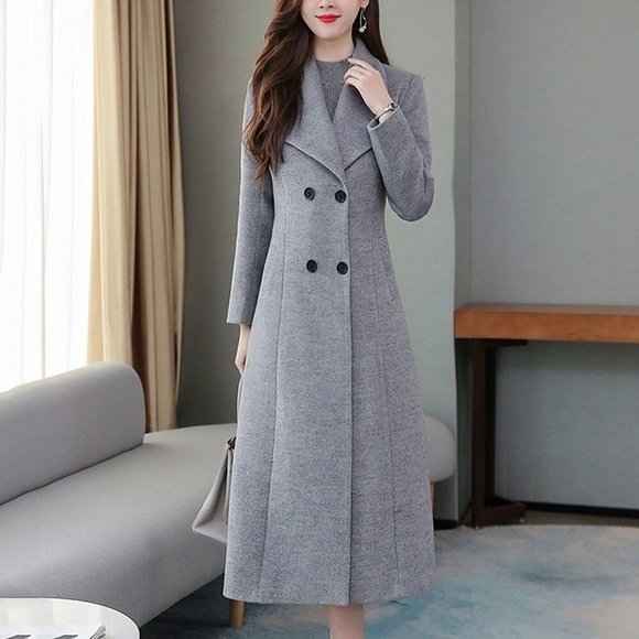 Damen Mantel Outdoor Strasse Täglich Herbst Winter Lang Mantel Regular Fit Atmungsaktiv Strassenmode Elegant Jacken Langarm Feste Farbe Tasche Schwarz Grau Lightinthebox