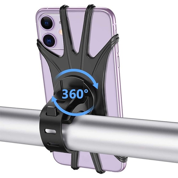 Fahrradtelefonhalterung Rutschfest Einstellbar 360-Grad-Flip Flug für Rennrad Geländerad Faltrad Kieselgel Radsport Schwarz Lightinthebox