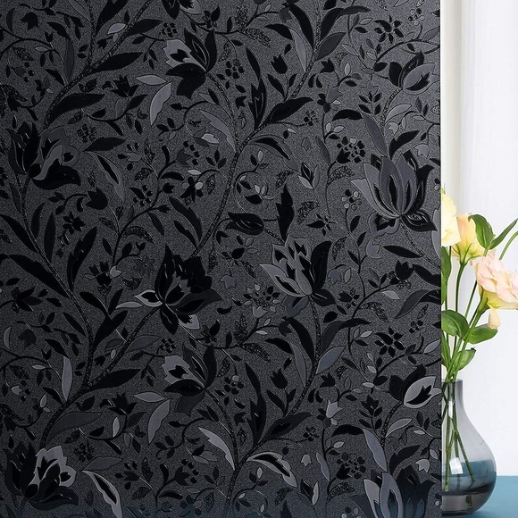 100 x 45 cm Fensterfolie ohne Klebstoff, Vinyl, statisch, Anti-UV-Sichtschutz, Glasaufkleber, Zuhause, Küche, Büro, dekorative Blumenglasfolie Lightinthebox