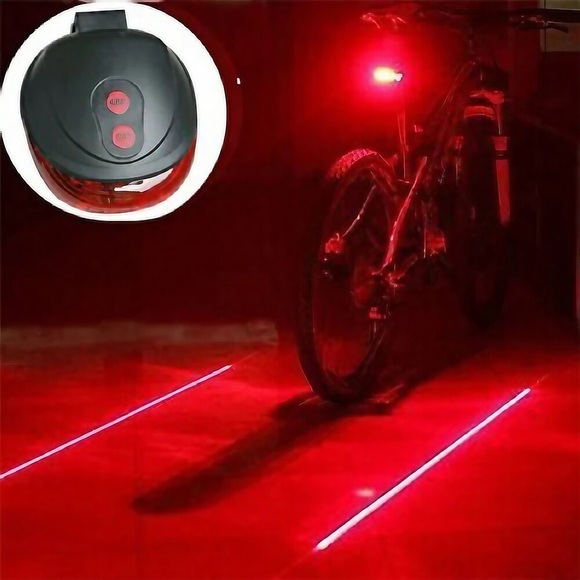 Fahrrad Radfahren 7 Blitzmodi rote Lichter wasserdicht mit 5 LED und 2 Laserstrahlen - Fahrradrücklicht Sicherheitswarnlicht Fahrradrücklicht Fahrradlicht Rücklicht Lightinthebox