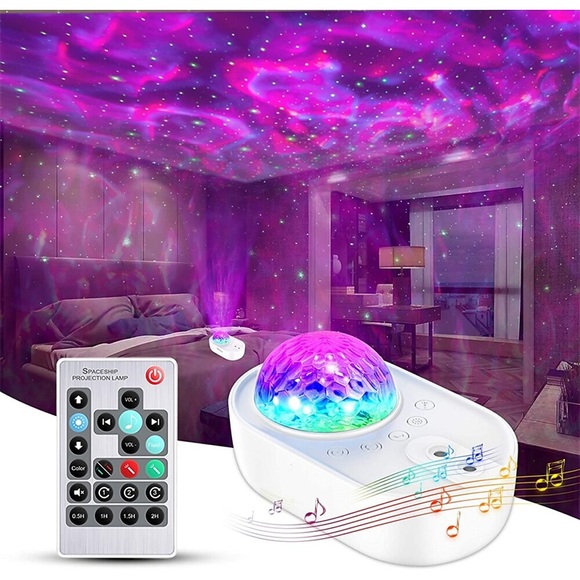 Star Galaxy Projektor Licht Projektorlicht Ozeanwellenprojektor Weißes Rauschen Bluetooth Lautsprecher Ferngesteuert Weihnachten Party Hochzeit Farbwechsel Lightinthebox