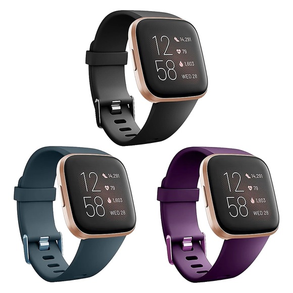 3 Stücke Smartwatch-Band für Fitbit Versa 2 / Versa / Versa Lite Silikon Smartwatch Gurt Weich Atmungsaktiv Sportband Gummiband Ersatz Armband Lightinthebox