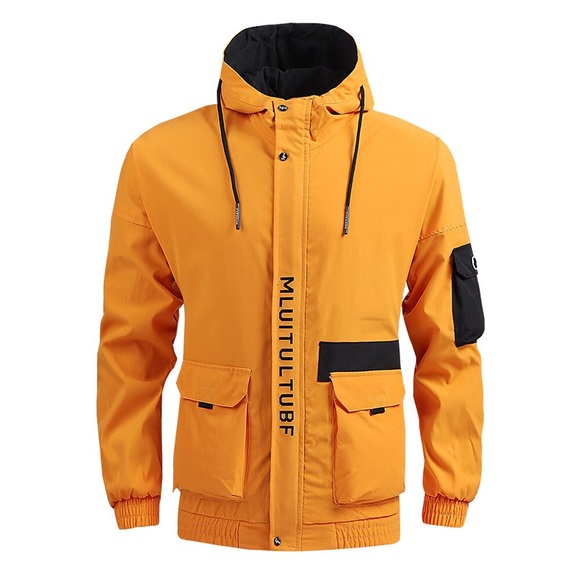 Herren Hoodie-Jacke Wanderjacke Windjacke für Wanderer Draussen Windundurchlässig Atmungsaktiv Rasche Trocknung Leicht Oberbekleidung Trench Coat Shirt Jagd Angeln Klettern Gelb Grau Schwarz Lightinthebox