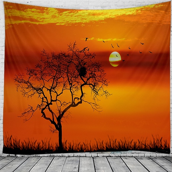 Landschaft Landschaft Wandteppich Kunst Dekor Decke Vorhang hängen Zuhause Schlafzimmer Wohnzimmer Dekoration der Himmel des Sonnenuntergangs Lightinthebox