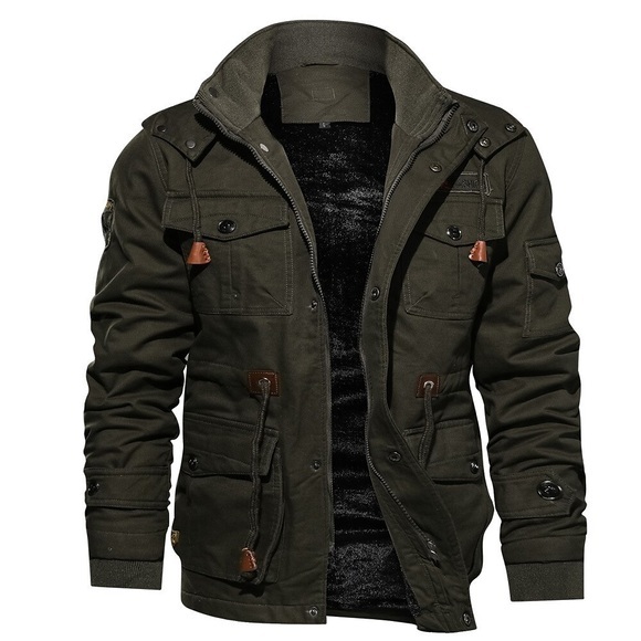 Herren Jagd-Fleecejacke Militärische taktische Jacke Abnehmbare Kapuze Kordelzug Außen warm halten Windundurchlässig Fleece-Futter Multi-Pocket Winter Jacke Mantel Vlies Baumwolle Jagd Militär Traning Lightinthebox