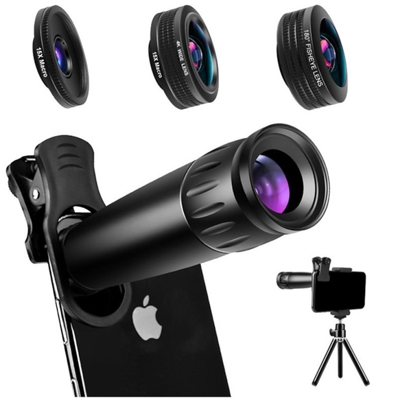 Telefonkamera-Objektiv Fischaugen-Objektiv Lange Brennweite Weitwinkelobjektiv 10x und höher 120 ° Objektiv mit Stativ für Samsung Galaxy iPhone Lightinthebox