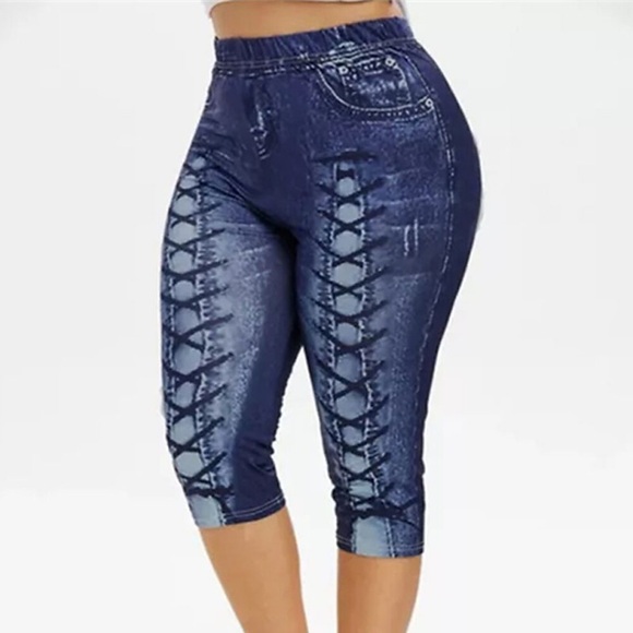 Damen Chinesisch Chino Leggins Capri-Shorts Schwarz Blau Purpur Sport Yoga Chino Casual Täglich Urlaub Tasche Bedruckt Mikro-elastisch Wadenlänge Farbverlauf L XL XXL 3XL 4XL Lightinthebox