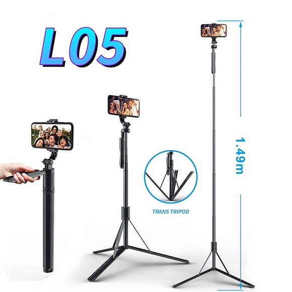 Selfie Stick Stativ für iPhone Samsung Galaxy Ausziehbarer Selfie Stick mit kabelloser Fernbedienung und Stativständer tragbar leicht kompatibel mit iPhone 13 13 Pro und Smartphone Lightinthebox