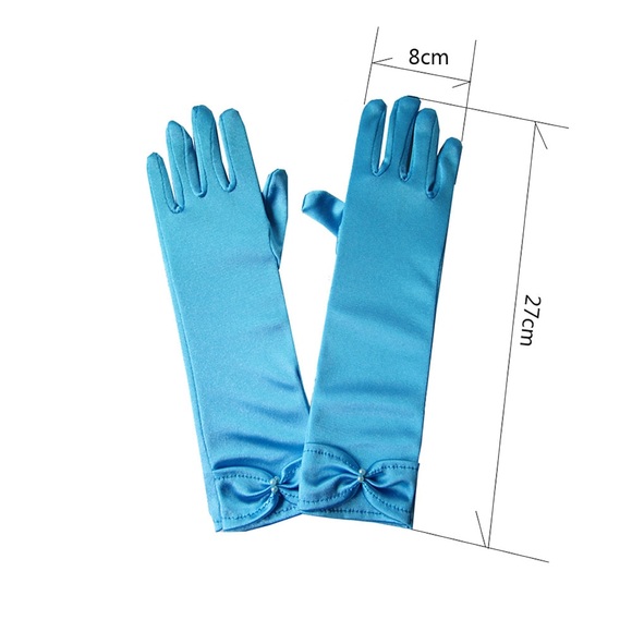 Kinder Mädchen Aktiv Party / Outdoor Einfarbig Handschuhe Polyester Handschuhe Blau / Weiß Einheitsgröße Lightinthebox