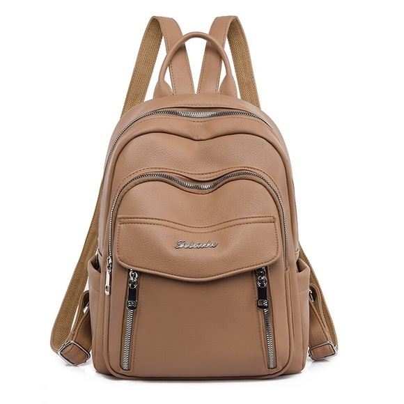 Damen Mini Rucksack Täglich Büro Karriere Feste Farbe PU-Leder Hohe Kapazität Wasserdicht Reißverschluss Schwarz Blau Purpur Khaki Grau Lightinthebox