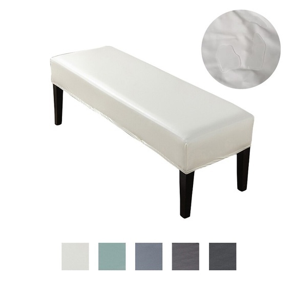 wasserdichter Bankbezug aus PU-Leder, elastischer Ottoman-Hocker, abnehmbarer Möbelschutz, wasserdicht für Wohnzimmer, Schlafzimmer, Hotal Lightinthebox